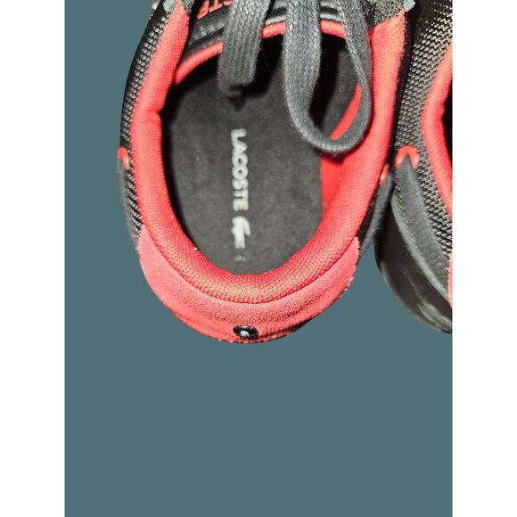 Lacosta Deck Minimal Black & Red Sneaker Shoes Men Size 9 - Picture 11 of 12